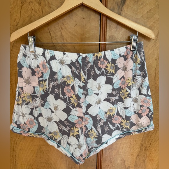 PJ Salvage Pajama Shorts Set Pastel Dreams Floral Print - Picture 6 of 8